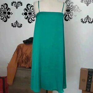 pretty green slip dress